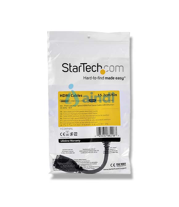 StarTech.com Cable HDMI 2.0 de 15cm - Extensión Alargador de Alta Velocidad con Ethernet - 4K a 60Hz