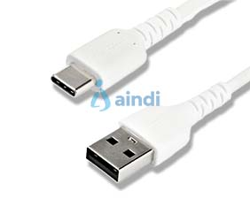 StarTech.com Cable de Carga USB-A a USB-C de 1m - Cable de Carga Rápida y Sincronización USB 2.0 de Servicio Pesado - Cable de Datos USB 2.0- Resistente con Fibra de Aramida - M/M - 3A - Blanco