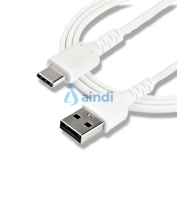 Cable de Carga Rápida USB-C de 1m - Sincronización USB 2.0 Tipo C a USB C - 60W - Revestimiento TPE de Fibra de Aramida - Blanco | StarTech.com
