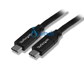StarTech.com Cable USB-C de 4 metros con Capacidad para Entrega de Potencia (5A) - USB 2.0 - Certificado