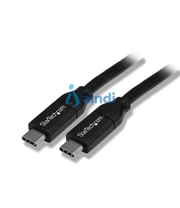 StarTech.com Cable USB-C de 4 metros con Capacidad para Entrega de Potencia (5A) - USB 2.0 - Certificado. Longitud de cable: 4 m. Conector 1: USB C, C