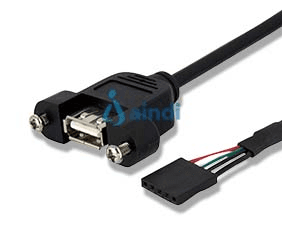 StarTech.com Cable de 30cm USB 2.0 para Montaje en Panel Conexión a Placa Base - Hembra USB A