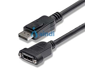 StarTech.com Cable de 91cm DisplayPort de Montaje en Panel - 4K x 2K - Cable de Extensión DisplayPort 1.2 Macho a Hembra - Cable para Monitor DP
