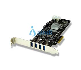 StarTech.com Adaptador Tarjeta PCI Express PCI-E 4 Puertos USB 3.0 UASP Bus Doble con Alimentación Molex SATA
