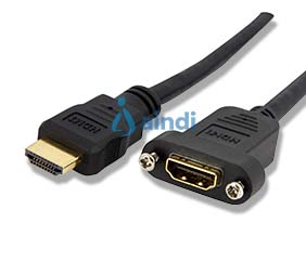StarTech.com HDMIPNLFM3 Cable HDMI de 91 cm de panel, HDMI hembra a macho, 4K UHD 30Hz