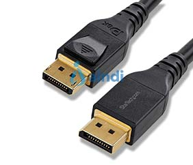StarTech.com DP14MM4M Cable DisplayPort 1.4 de 4 m, 8K 60Hz, 4K 120Hz, Delgado, Negro
