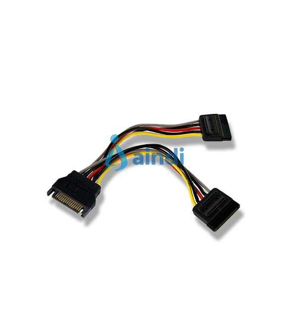 StarTech.com Cable Adaptador Bifurcador Divisor Splitter de Alimentación SATA de 0,15m - 2x Hembra