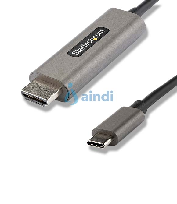 StarTech.com Cable 3m USB C a HDMI 4K de 60Hz con HDR10 - Adaptador de Vídeo USB Tipo C a HDMI 2.0b Ultra HD 4K - Convertidor USBC a HDMI HDR para Monitor o Pantalla - Modo Alternativo DP 1.4 HBR3