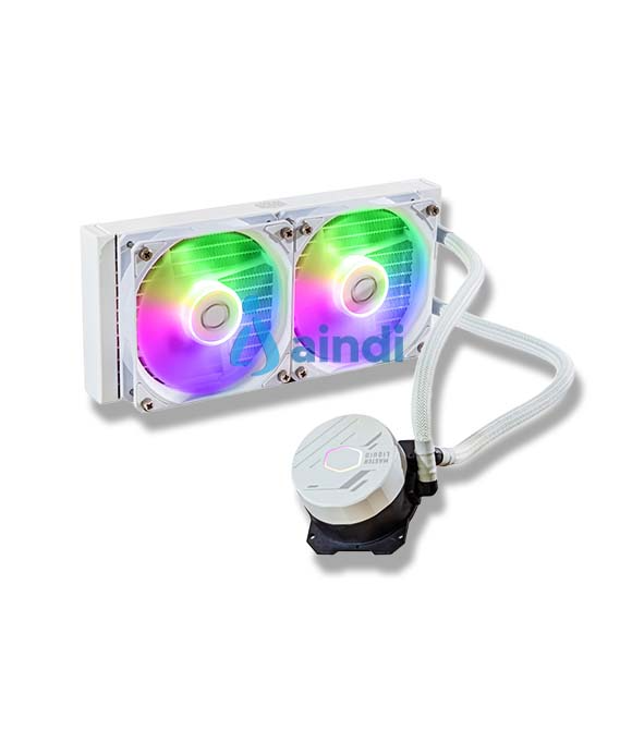 DISIPADOR DE ENFRIAMIENTO LIQUIDO COOLER MASTER MASTERLIQUID ML240L V2 /BLANCO/2 X 120MM/RGB / GAMER