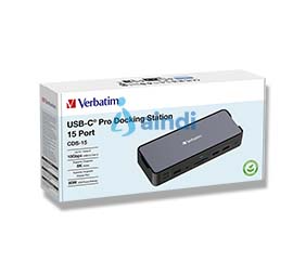 Verbatim CDS-15 Alámbrico USB 3.2 Gen 1 (3.1 Gen 1) Type-C Negro, Gris