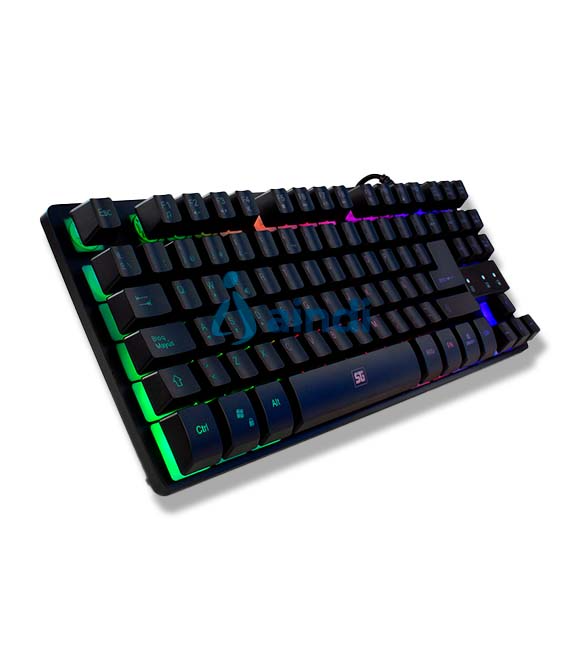 Teclado Vorago Start The Game KB-503 TenKeyless con Iluminación RGB - USB - Color Negro