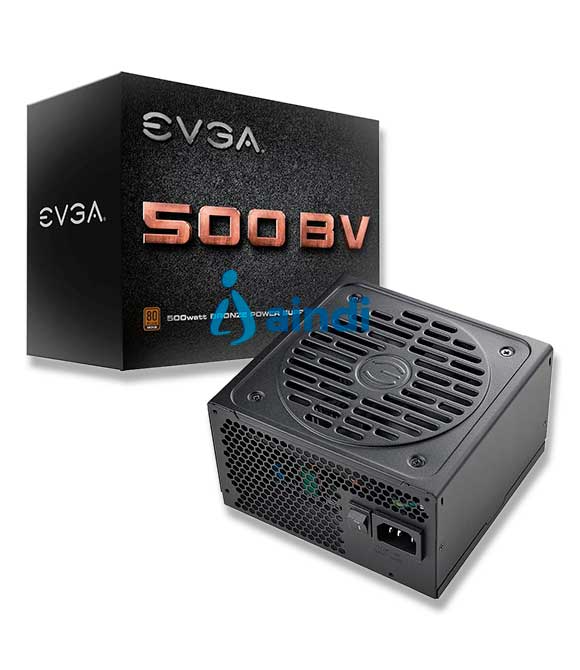 Fuente de Poder EVGA BV 500W 80 Plus Bronze ATX 12V 24 pin Fan 120mm Negro