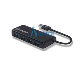 MANHATTAN 164900 Hub USB 3.2 Gen 1 de 4 puertos USB-A | Product key 164900