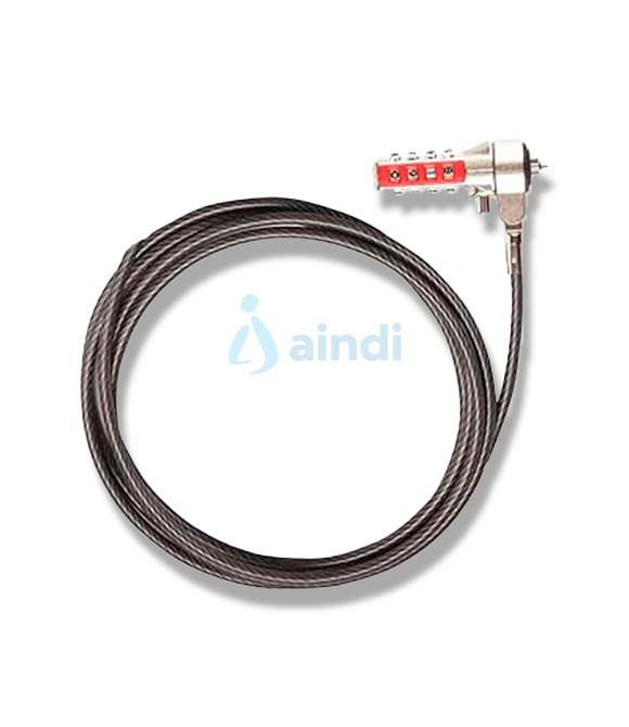 Targus PA410S1. Color del producto: Gris, Tipo de candado: Cerradura con combinación, Material: Acero galvanizado. Longitud de cable: 2 m, Ancho: 2 mm