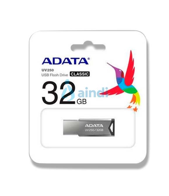MEMORIA ADATA 32GB USB 2.0 UV250 METALICA (AUV250-32G-RBK)