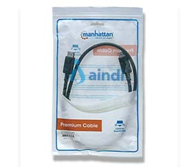 Cable Manhattan DisplayPort M-M Blindado 1m Color Negro