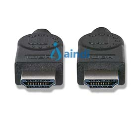 MANHATTAN Cable HDMI 1.3 M-M Alta Velocidad Blindado 3m Negro | 306126