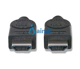 MANHATTAN 306133 Cable HDMI 1.3 M-M Alta Velocidad Blindado 5 m Negro