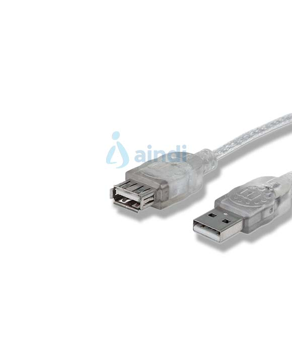 Cable de Extensión USB A-B 2.0 Alta Velocidad - 4.5m - Color Plata - Manhattan