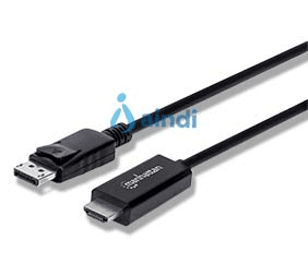 Cable Manhattan 153218 DisplayPort a HDMI 4K 3 m Negro con Conectores Macho