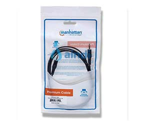 Manhattan 334594 Cable de audio estéreo 3.5 mm M-M 1.8 m negro