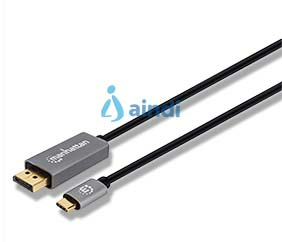 Manhattan Cable Adaptador USB-C a DisplayPort-M 8K 60Hz 2m Negro 354844