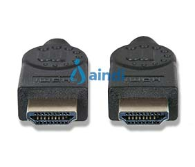 Manhattan Cable HDMI Alta Velocidad con Canal Ethernet Premium 1.8m Negro 355346