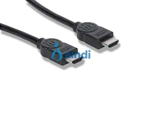 Manhattan Cable HDMI M-M Alta Velocidad Blindado 1m Negro 308816