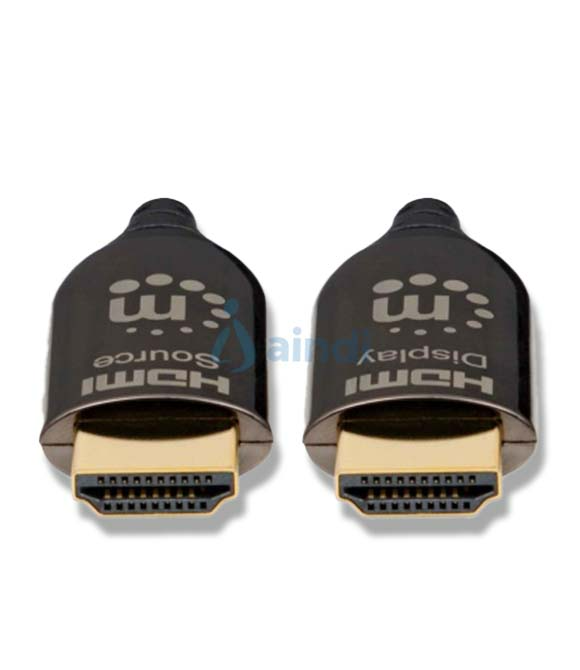 Cable Manhattan HDMI M-M Óptico Activo Clasificación PlénumFibra Optica 30m Color Negro