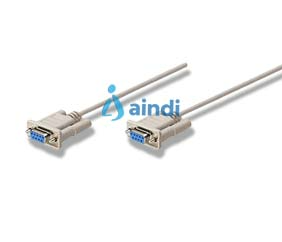 MANHATTAN 301404 Cable Serial DB9 RS232 Null Modem 1.8 m Cable DB9 hembra a DB9 hembra