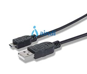 MANHATTAN Cable USB Micro-B Alta Velocidad PVC 1.8m Negro 307178