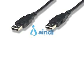 Manhattan 306089 Cable USB V2.0 A-A 1.8 m Negro