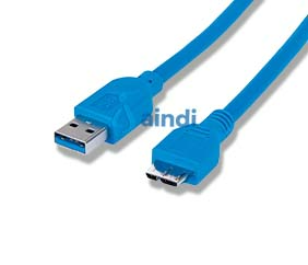 MANHATTAN 325424 Cable USB 3.2 Gen 1 SuperSpeed Micro-B 2 m Azul