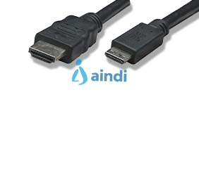 Manhattan Cable Mini HDMI-M a HDMI M Alta Velocidad 1.8 m Negro 304955