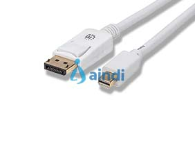 Manhattan 324748 Cable Mini DisplayPort M-M para Monitor 2m Blanco