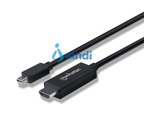 Manhattan Cable Mini DisplayPort a HDMI 1080p 1.8 m Negro 153232
