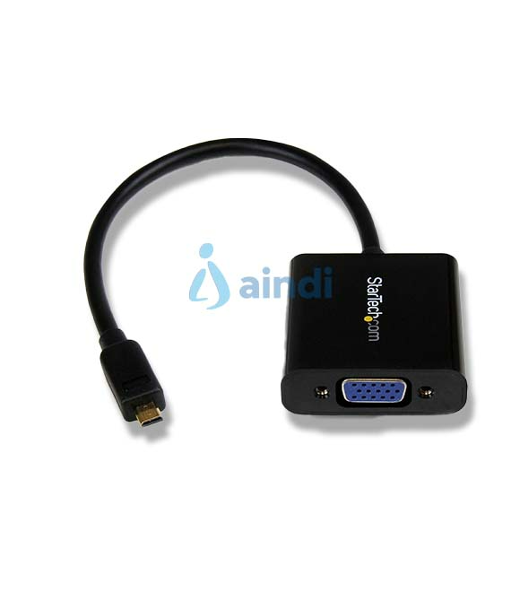 Adaptador Conversor Micro HDMI a VGA para Smartphones, Ultrabooks y Tabletas - Resolución 1920x1080