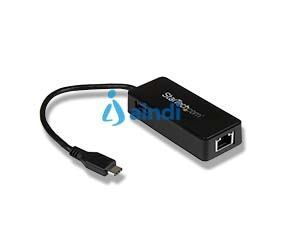 StarTech.com Adaptador de Red Gigabit USB-C con Puerto USB Extra - Negro