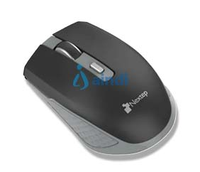 Nextep Mouse Inalámbrico Recargable con Switch de Encendido 1600 dpi Negro-Gris - NE-413NG