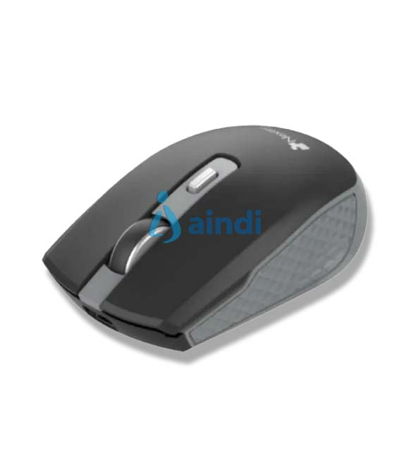Mouse Nextep Inalámbrico Recargable Switch Encendido 1600 dpi Color Negro-Gris