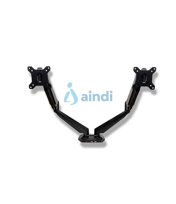 Base para Dos Monitores con Hub USB de 2 Puertos y Pass-Through de Audio