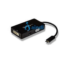 StarTech.com Adaptador USB-C de Vídeo Multipuertos - 3en1 - 4K 30Hz - Negro