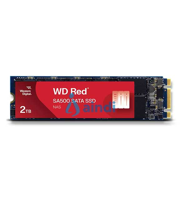 UNIDAD DE ESTADO SOLIDO SSD WD RED SA500 M.2 2TB SATA3 6GB/S 2280 LECT 560MB/S ESCRIT 530MB/S