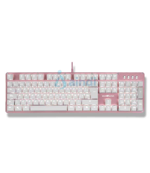 Teclado Mecánico Game Factor (D90) KBG400 Retroiluminado Switch Azul USB Rosa