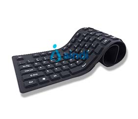 Teclado Flexible BROBOTIX 801935 USB Negro para Notebook/PC