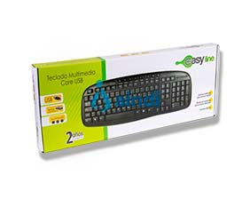 PERFECT CHOICE EL-993384 Teclado Multimedia USB Negro Alámbrico