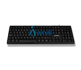 ACTECK TE-200 Teclado Estándar Alámbrico USB Windows-Linux Diseño Clásico Negro | AC-928946
