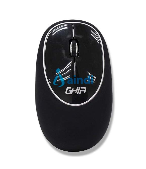 MOUSE ERGONOMICO DE MEMORY FOAM GHIA NEGRO/NEGRO / INALAMBRICO/1000 DPI