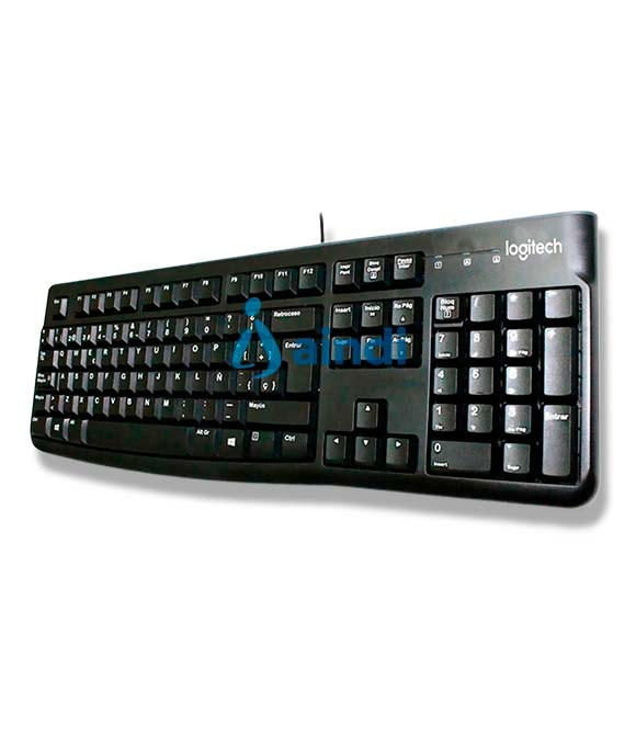 Teclado Logitech K120 Negro USB Antisalpicaduras