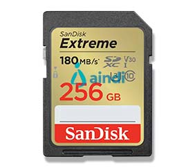 Tarjeta SDXC SanDisk Extreme 256GB 180MB/s 4K U3 V30 SDSDXVV-256G